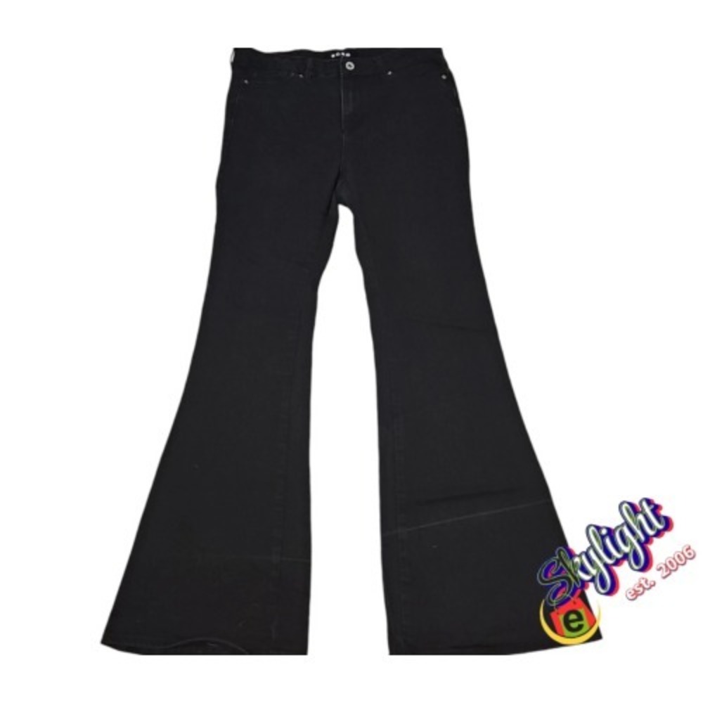 S.O.N.G. SONG‎ Juniors Size 7 / 28 Jeans Pants Black Flared 32x32